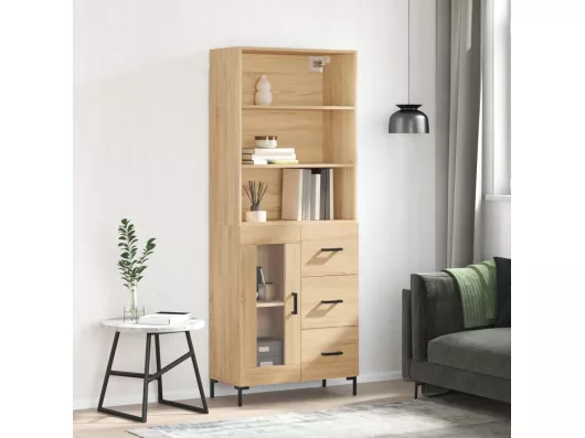 Kauf Unique Highboard,Kommode Sonoma-Eiche 69,5x34x180 cm Holzwerkstoff -gkd749738