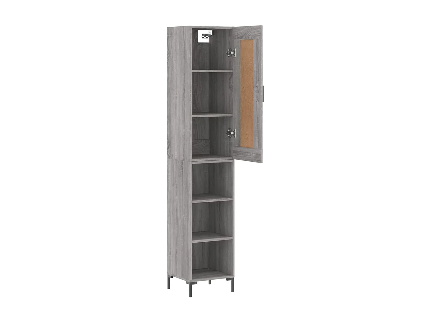 Highboard,Kommode Grau Sonoma 34,5x34x180 cm Holzwerkstoff -gkd849252