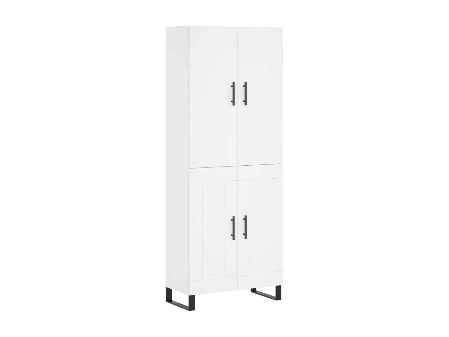 Highboard,Kommode Weiß 69,5x34x180 cm Holzwerkstoff -gkd713647