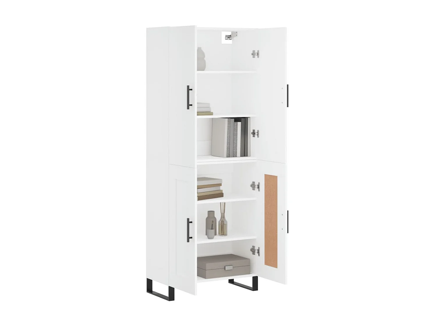 Highboard,Kommode Weiß 69,5x34x180 cm Holzwerkstoff -gkd713647
