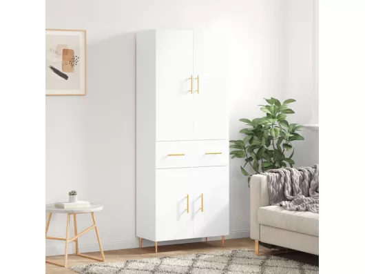 Kauf Unique Highboard,Kommode Hochglanz-Weiß 69,5x34x180 cm Holzwerkstoff -gkd558624