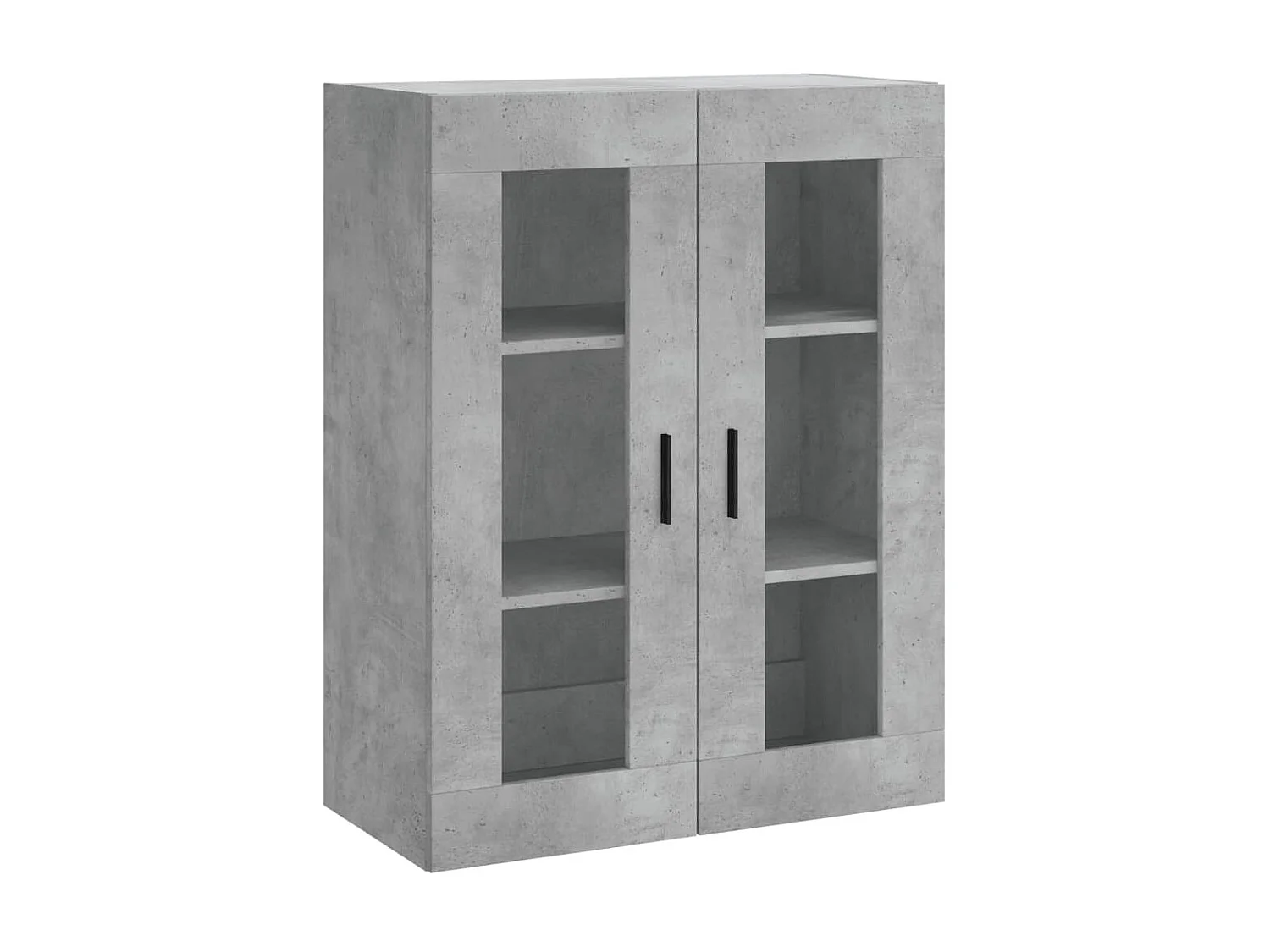 Buffet haut Gris béton 69,5x34x180 cm Bois d'ingénierie QWE82197