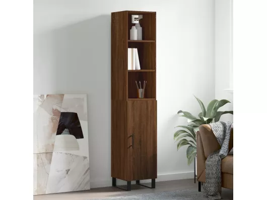 Kauf Unique Highboard,Kommode Braun Eichen-Optik 34,5x34x180 cm Holzwerkstoff -gkd103472