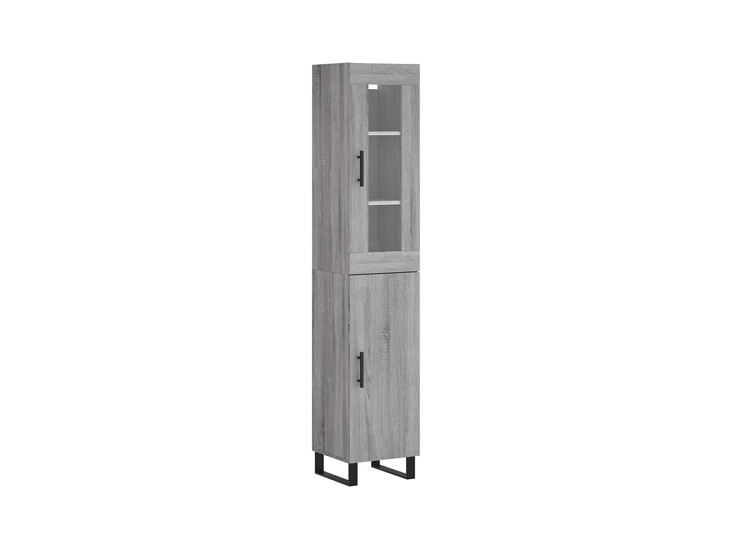 Highboard,Kommode Grau Sonoma 34,5x34x180 cm Holzwerkstoff -gkd823356