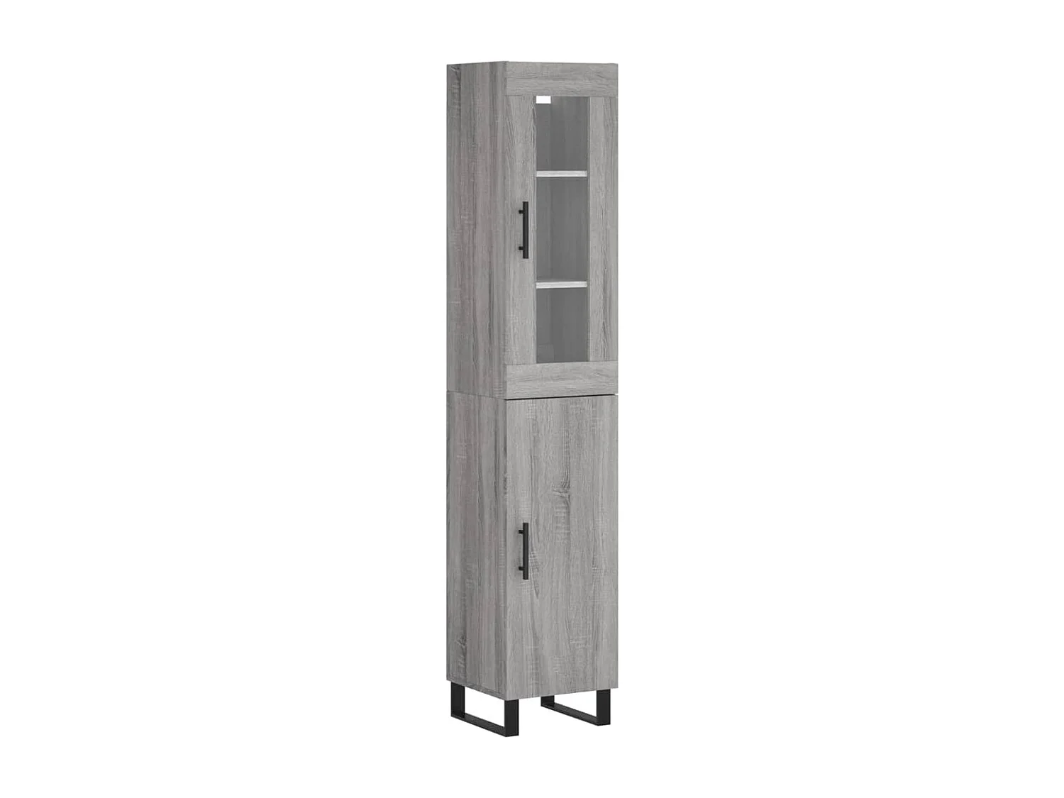 Buffet haut Sonoma gris 34,5x34x180 cm Bois d'ingénierie QWE23135