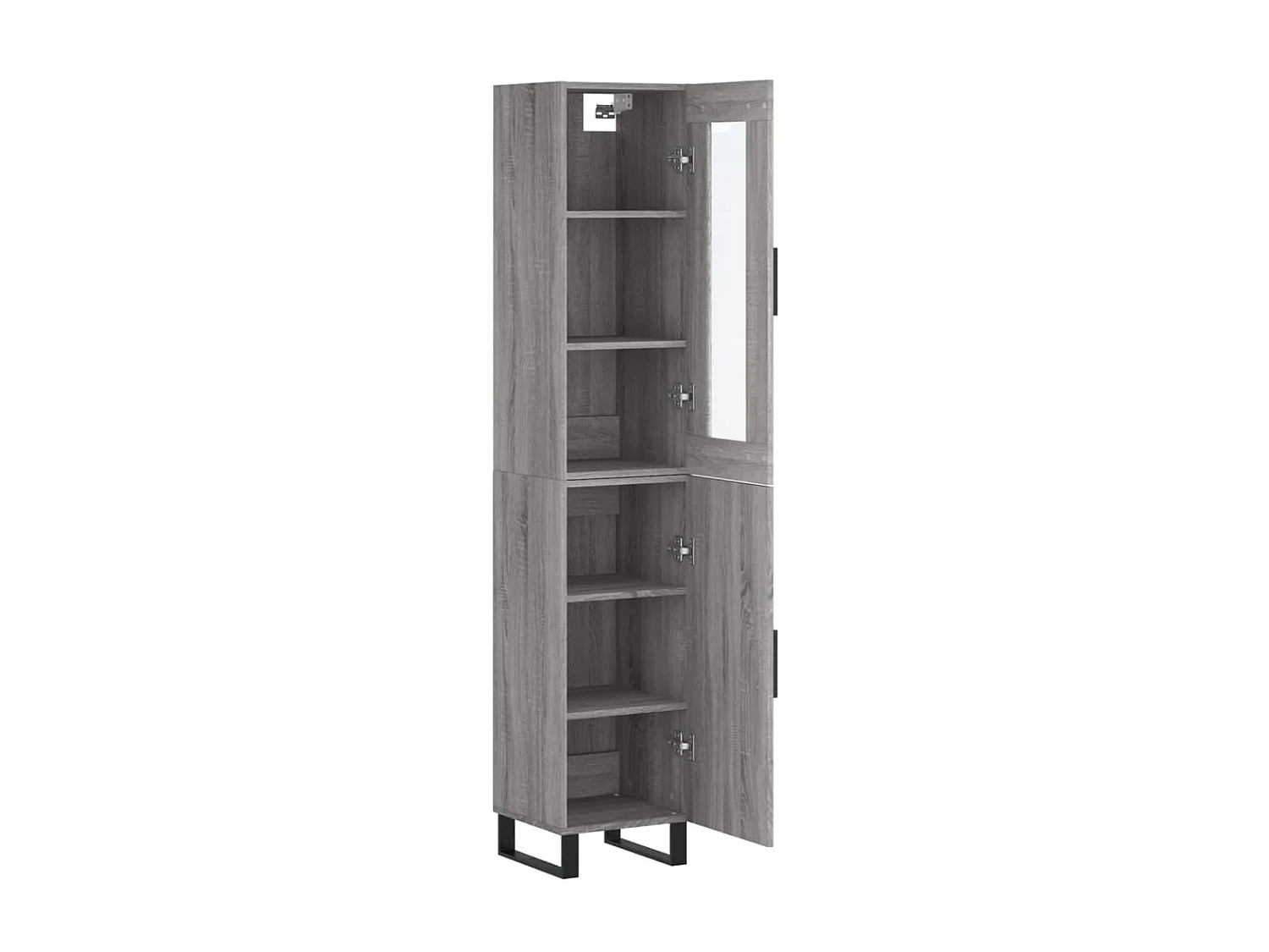 Buffet haut Sonoma gris 34,5x34x180 cm Bois d'ingénierie QWE23135