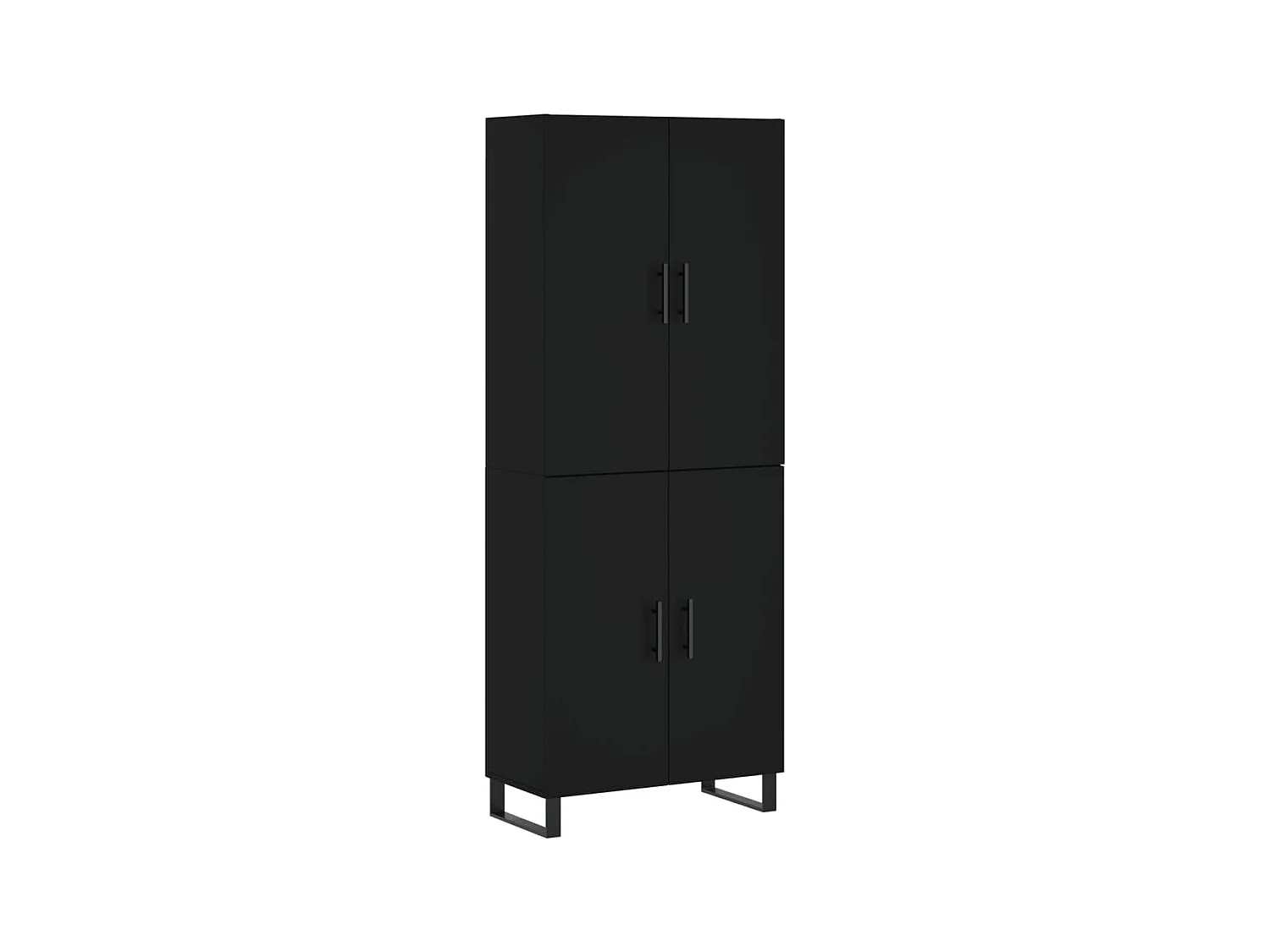 Highboard,Kommode Schwarz 69,5x34x180 cm Holzwerkstoff -gkd531336