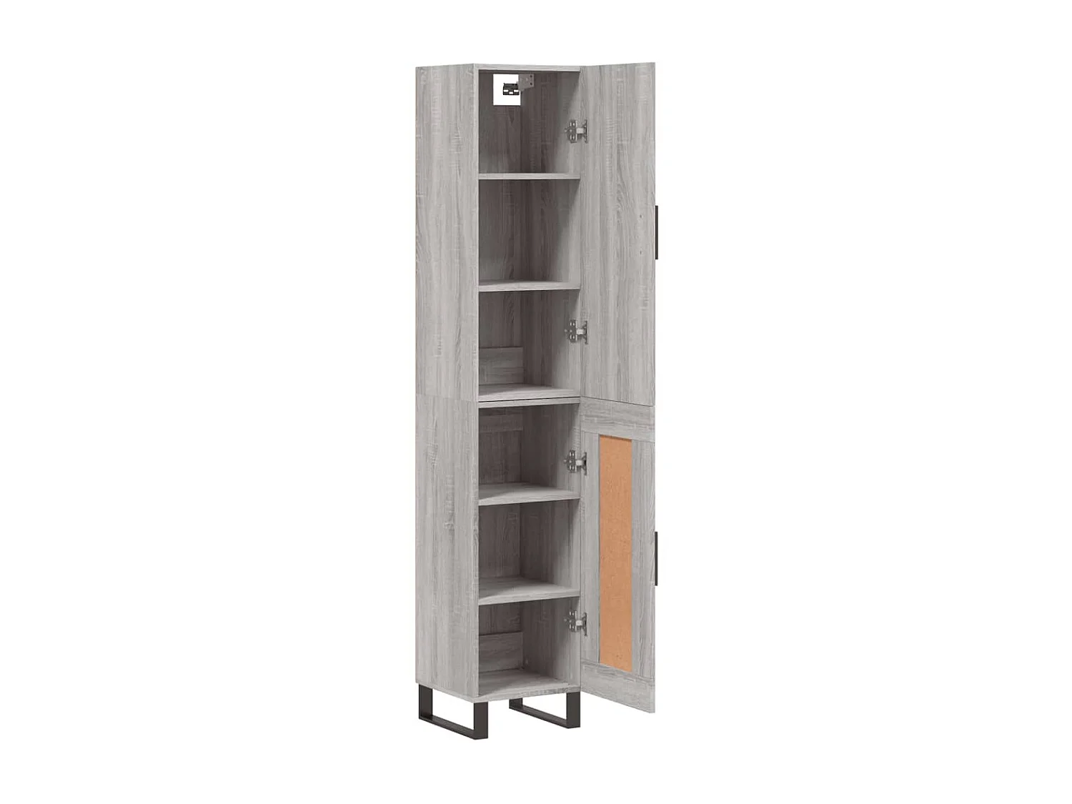 Highboard,Kommode Grau Sonoma 34,5x34x180 cm Holzwerkstoff -gkd92087