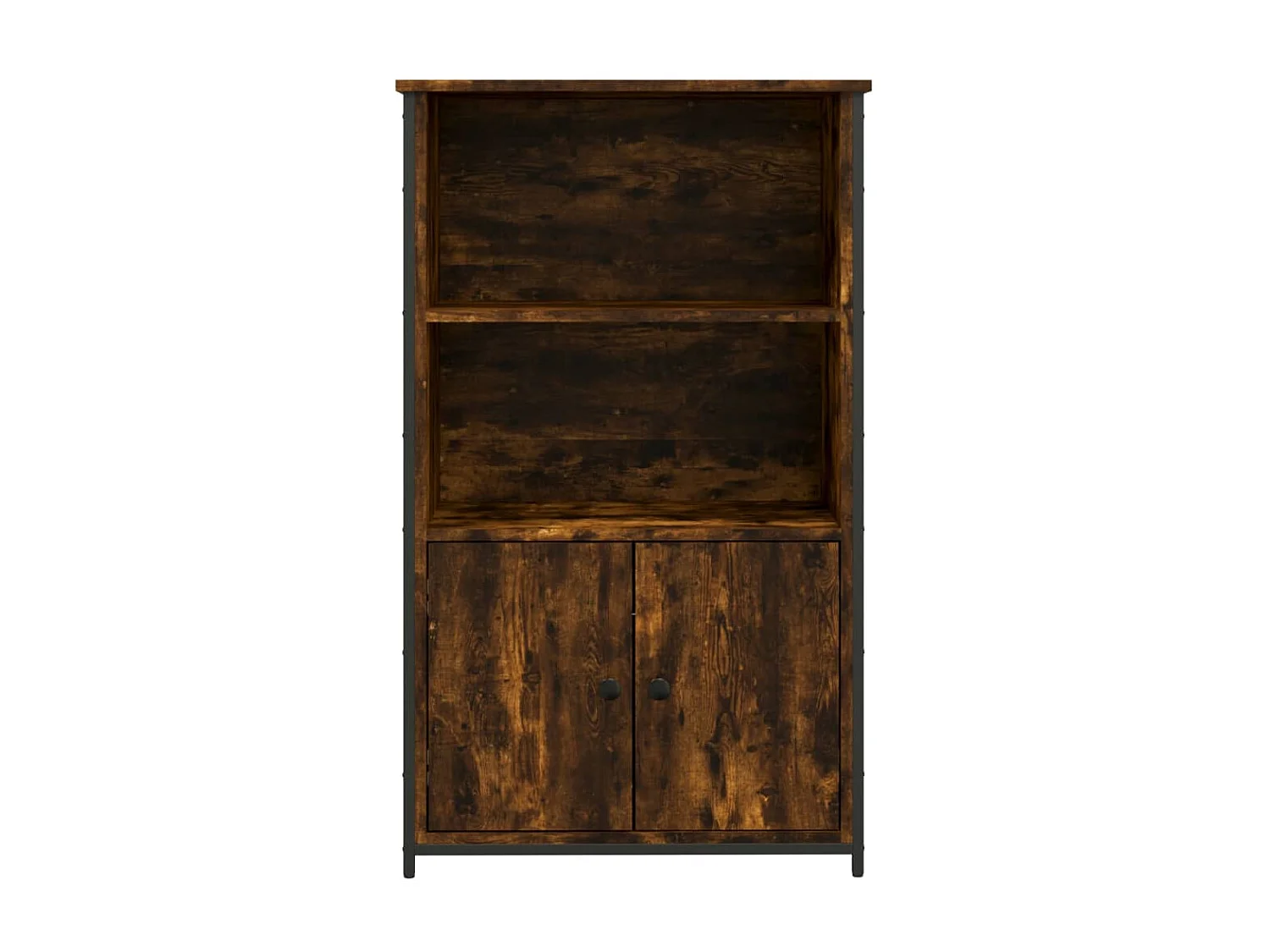 Buffet haut chêne fumé 62x32x103,5 cm bois d'ingénierie QWE92105