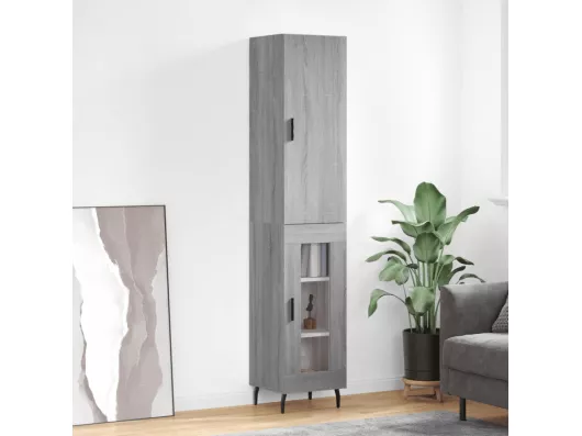 Kauf Unique Highboard,Kommode Grau Sonoma 34,5x34x180 cm Holzwerkstoff -gkd319571