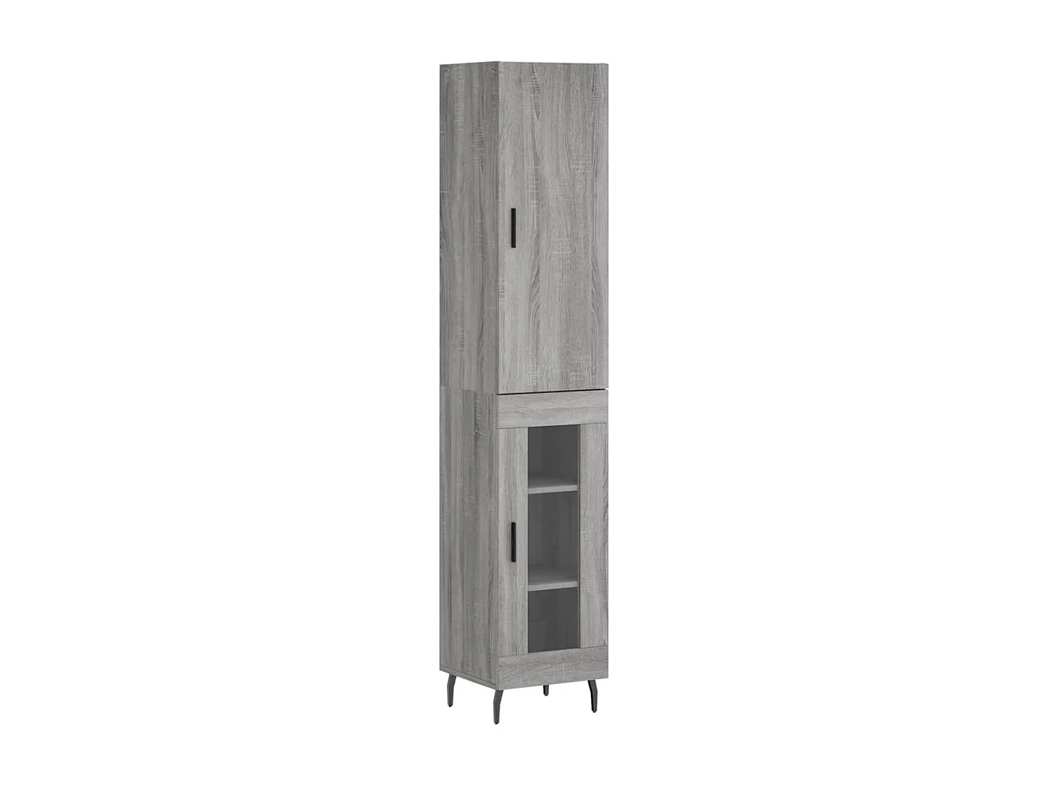 Buffet haut Sonoma gris 34,5x34x180 cm Bois d'ingénierie QWE59003