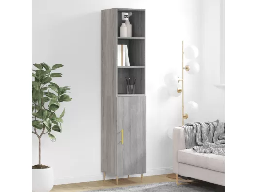 Kauf Unique Highboard,Kommode Grau Sonoma 34,5x34x180 cm Holzwerkstoff -gkd800208