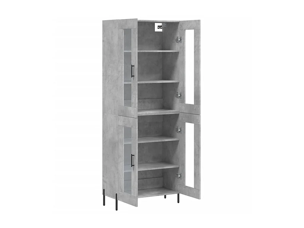Highboard,Kommode Betongrau 69,5x34x180 cm Holzwerkstoff -gkd579423