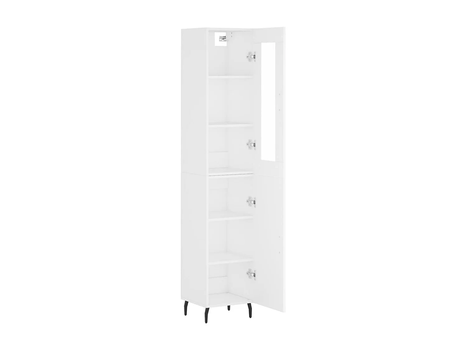 Highboard,Kommode Weiß 34,5x34x180 cm Holzwerkstoff -gkd485349