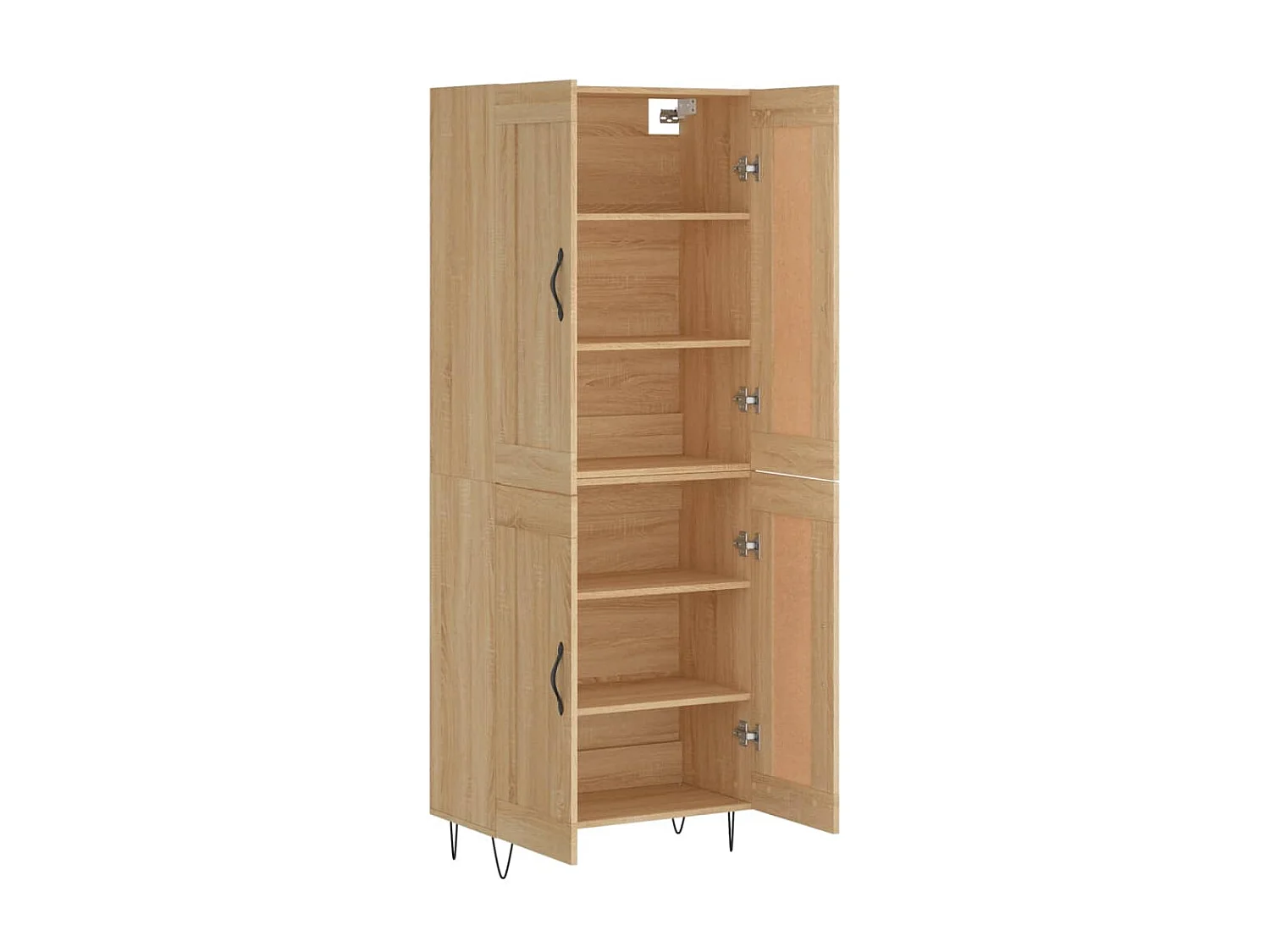 Buffet haut Chêne sonoma 69,5x34x180 cm Bois d'ingénierie QWE44421