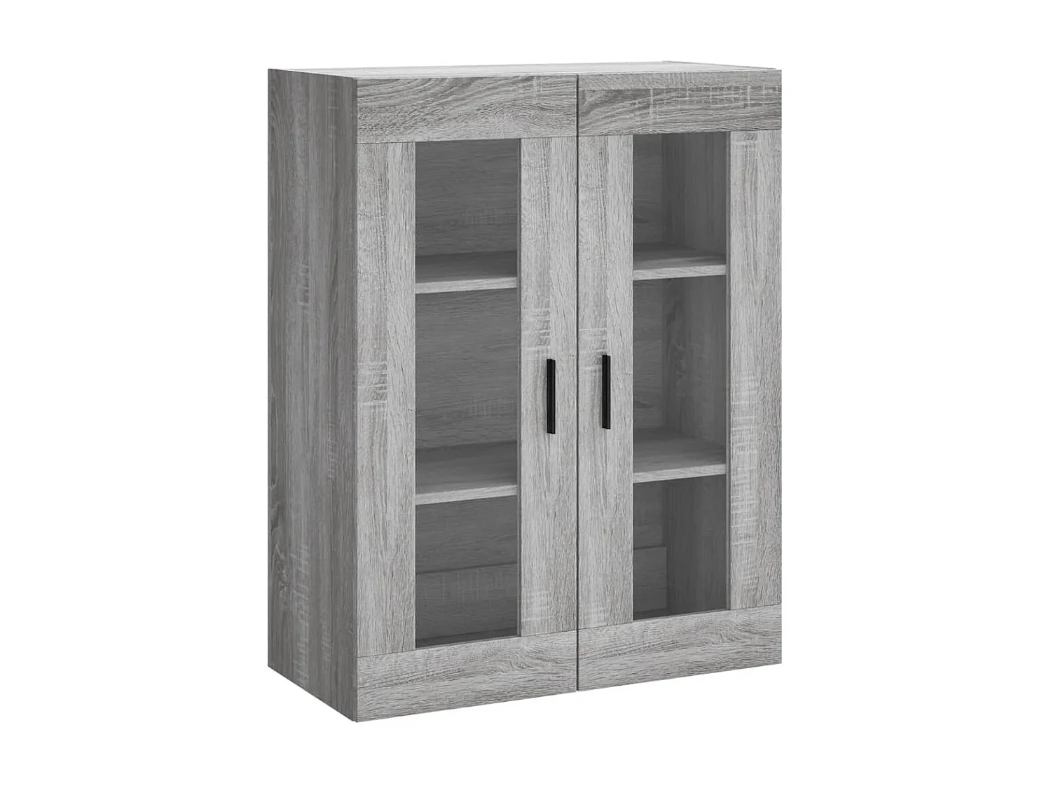 Aparador alto madera contrachapada gris sonoma 69,5x34x180 cm ES93165