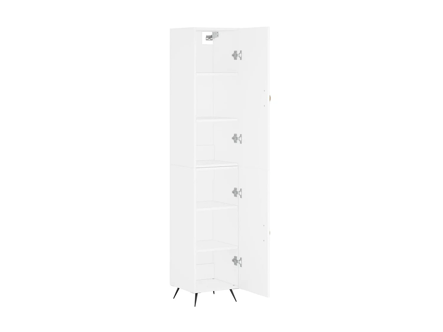 Buffet haut Blanc 34,5x34x180 cm Bois d'ingénierie QWE15795