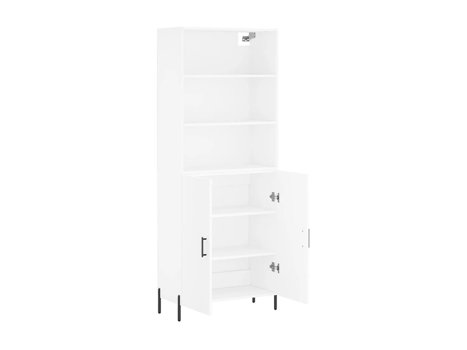 Aparador alto 69,5x34x180 cm derivados de madeira branco PT715159