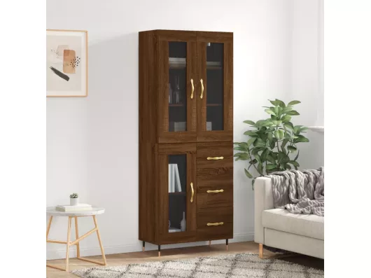 Kauf Unique Highboard,Kommode Braun Eichen-Optik 69,5x34x180 cm Holzwerkstoff -gkd291137