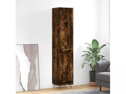 Kauf Unique Highboard,Kommode Räuchereiche 34,5x34x180 cm Holzwerkstoff -gkd974568