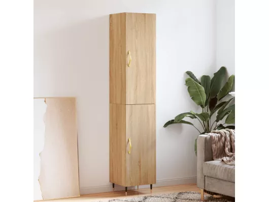 Kauf Unique Highboard,Kommode Sonoma-Eiche 34,5x34x180 cm Holzwerkstoff -gkd474503