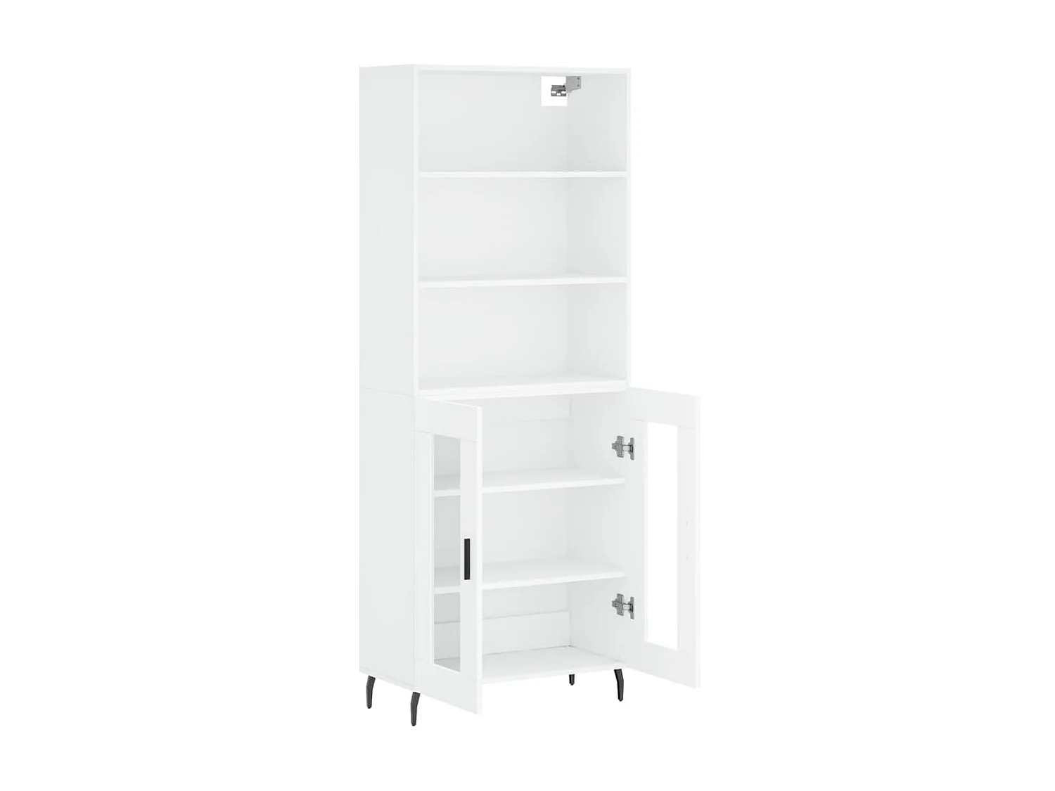 Highboard,Kommode Weiß 69,5x34x180 cm Holzwerkstoff -gkd144570