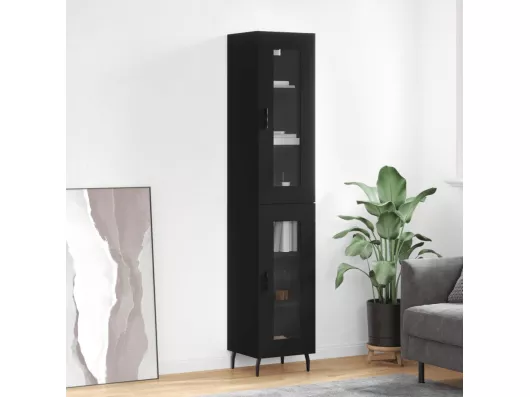 Kauf Unique Highboard,Kommode Schwarz 34,5x34x180 cm Holzwerkstoff -gkd432470