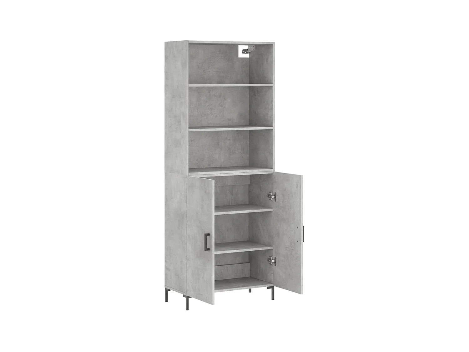 Highboard,Kommode Betongrau 69,5x34x180 cm Holzwerkstoff -gkd42435
