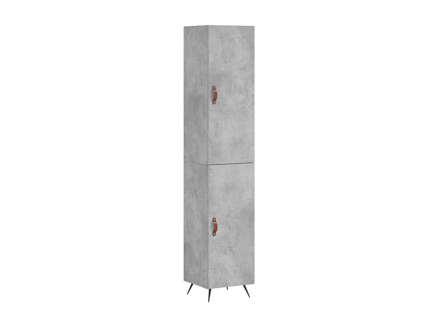 Buffet haut Gris béton 34,5x34x180 cm Bois d'ingénierie QWE22314