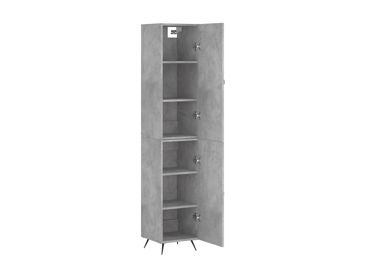Buffet haut Gris béton 34,5x34x180 cm Bois d'ingénierie QWE22314