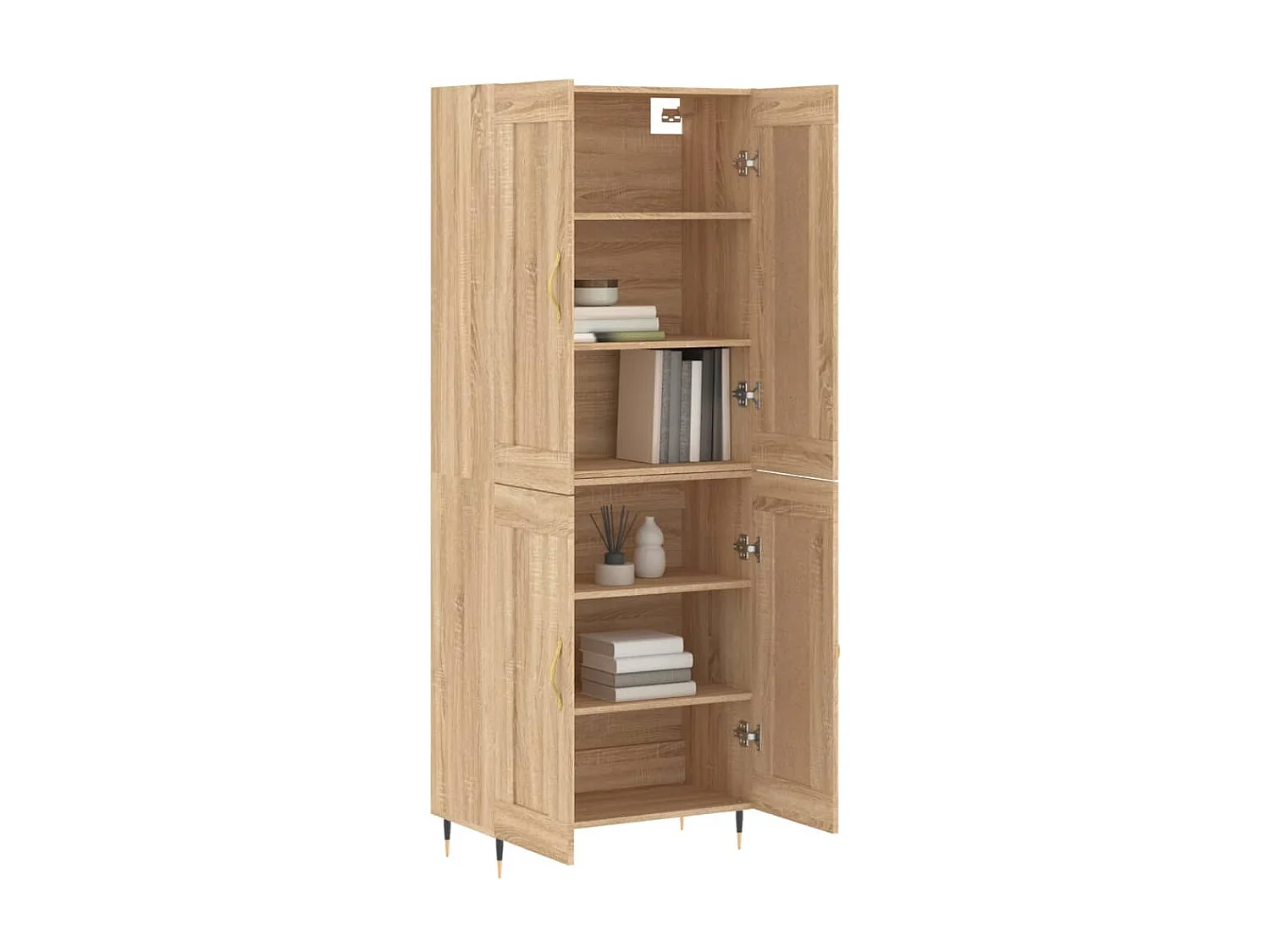 Highboard,Kommode Sonoma-Eiche 69,5x34x180 cm Holzwerkstoff -gkd345922
