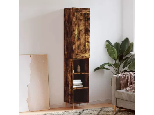 Kauf Unique Highboard,Kommode Räuchereiche 34,5x34x180 cm Holzwerkstoff -gkd663588