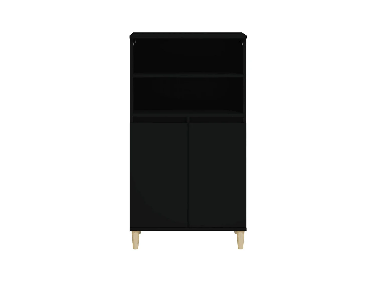 Highboard,Kommode Schwarz 60x36x110 cm Holzwerkstoff -gkd695891