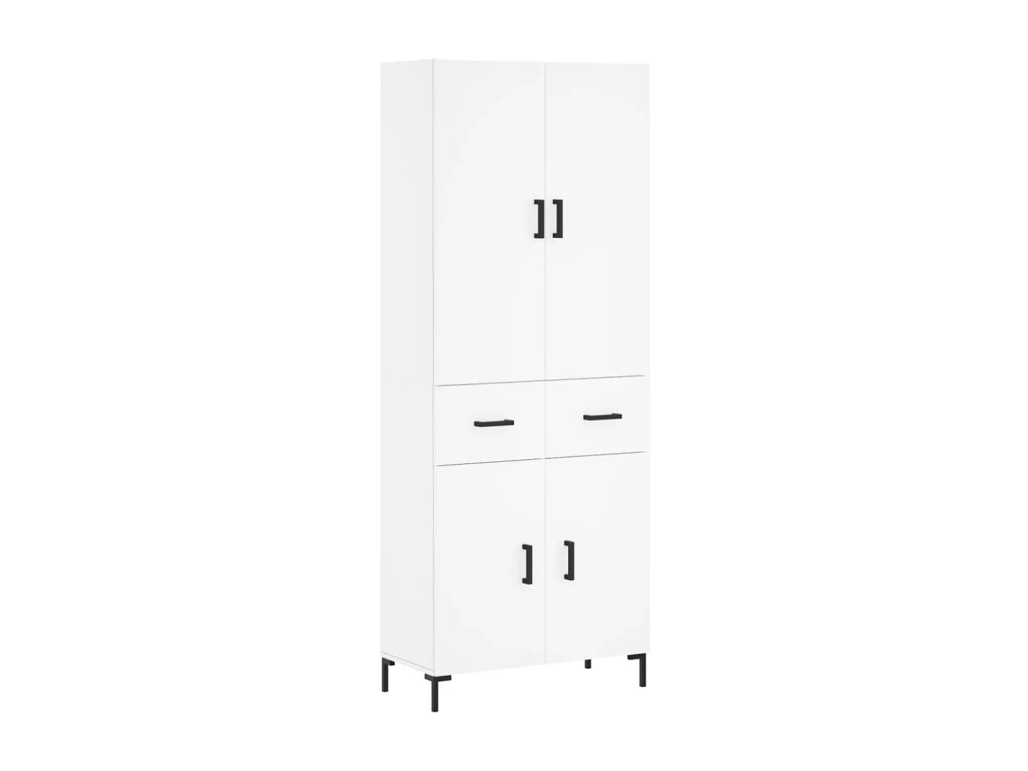 Highboard,Kommode Weiß 69,5x34x180 cm Holzwerkstoff -gkd768196