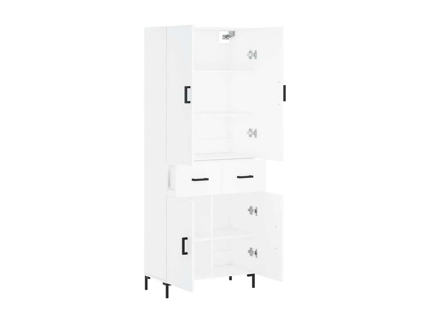 Highboard,Kommode Weiß 69,5x34x180 cm Holzwerkstoff -gkd768196
