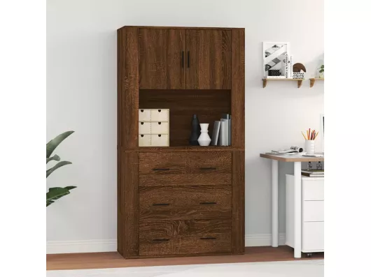 Kauf Unique Highboard,Kommode Braun Eichen-Optik Holzwerkstoff -gkd865742