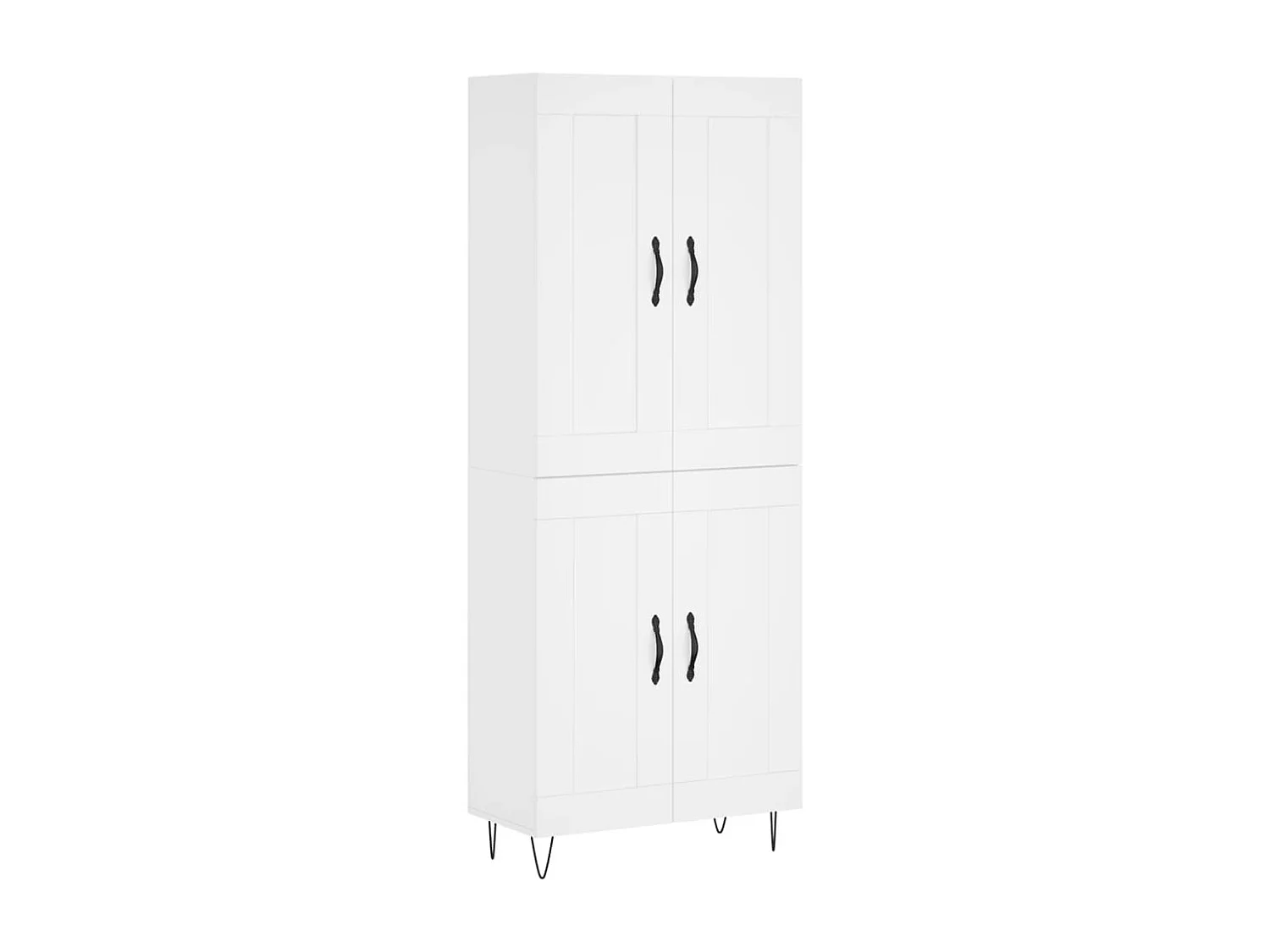 Aparador alto 69,5x34x180 cm derivados de madeira branco PT528200