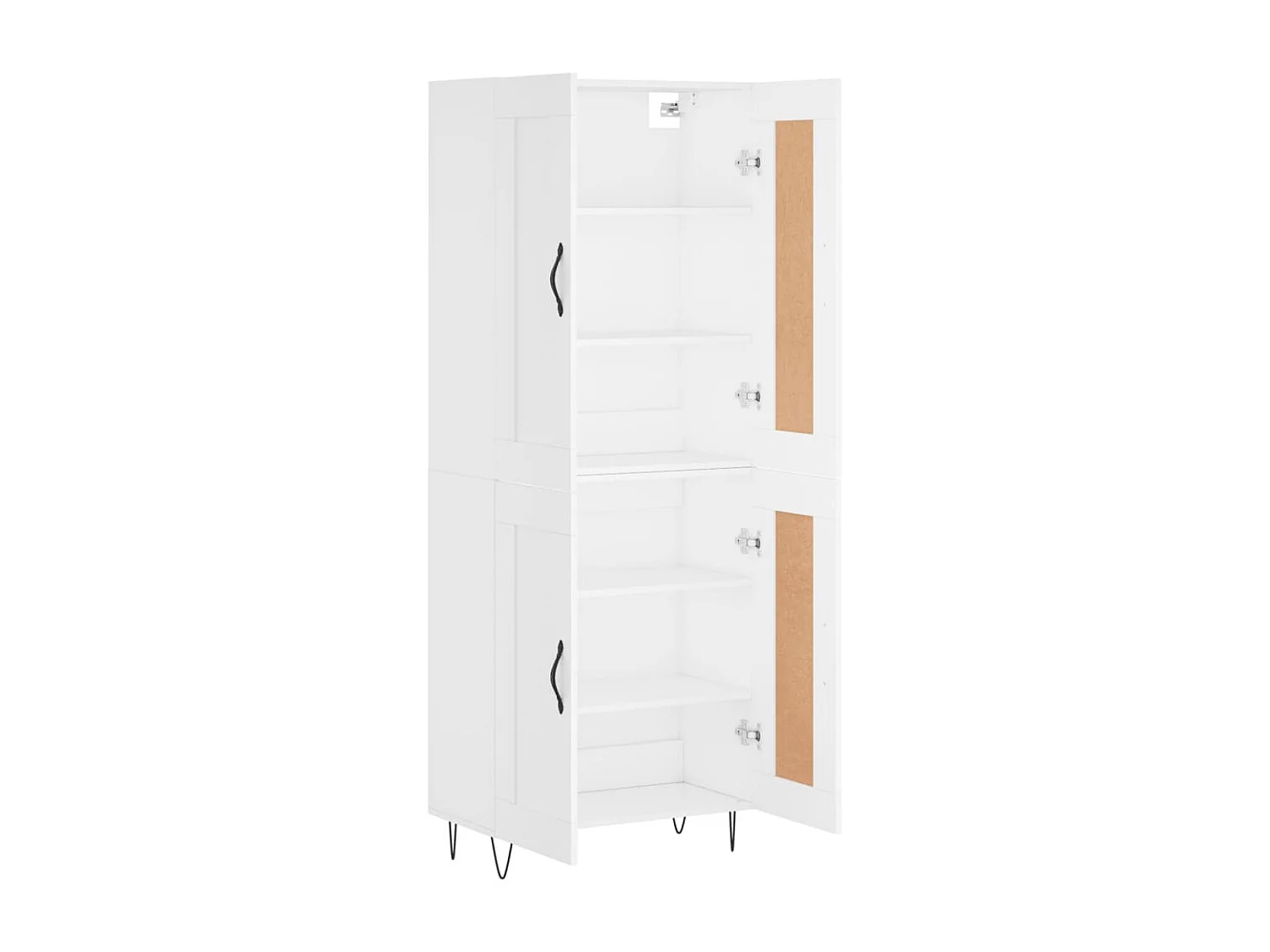 Aparador alto 69,5x34x180 cm derivados de madeira branco PT528200