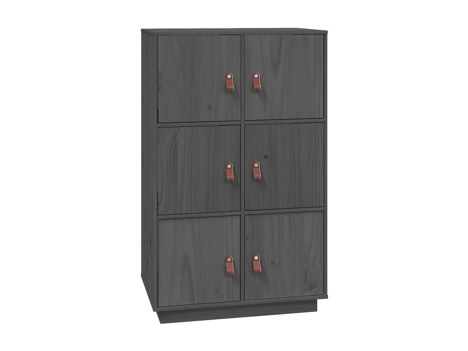 Buffet haut Gris 67x40x108,5 cm Bois massif de pin EGER92606