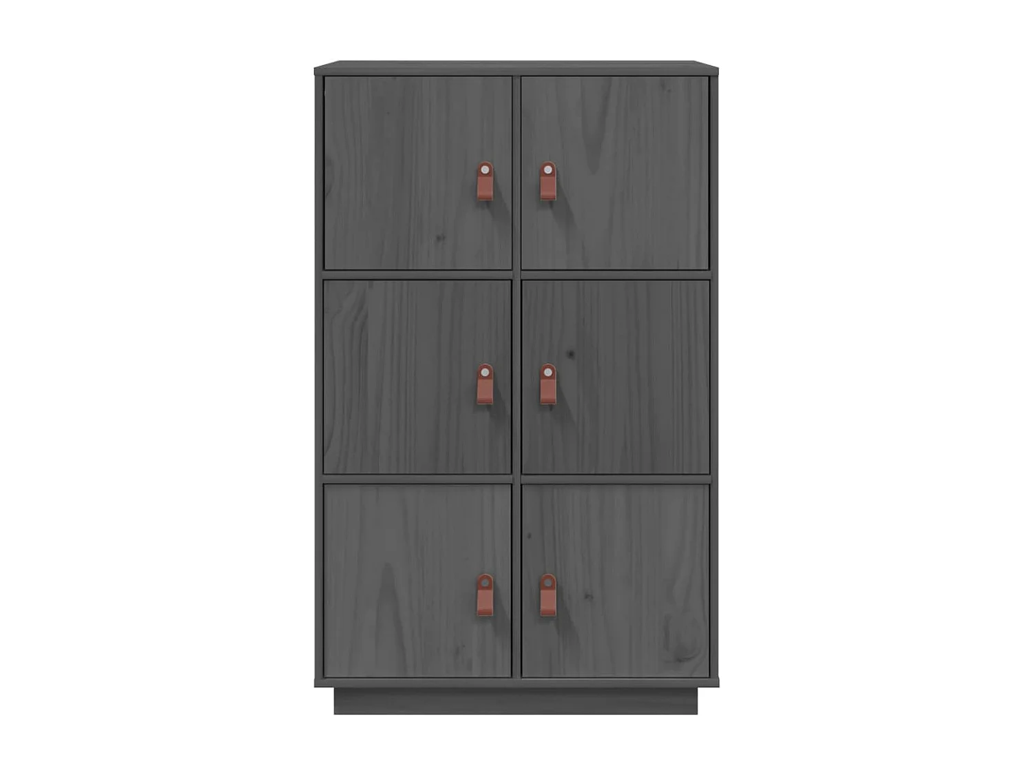 Buffet haut Gris 67x40x108,5 cm Bois massif de pin EGER92606