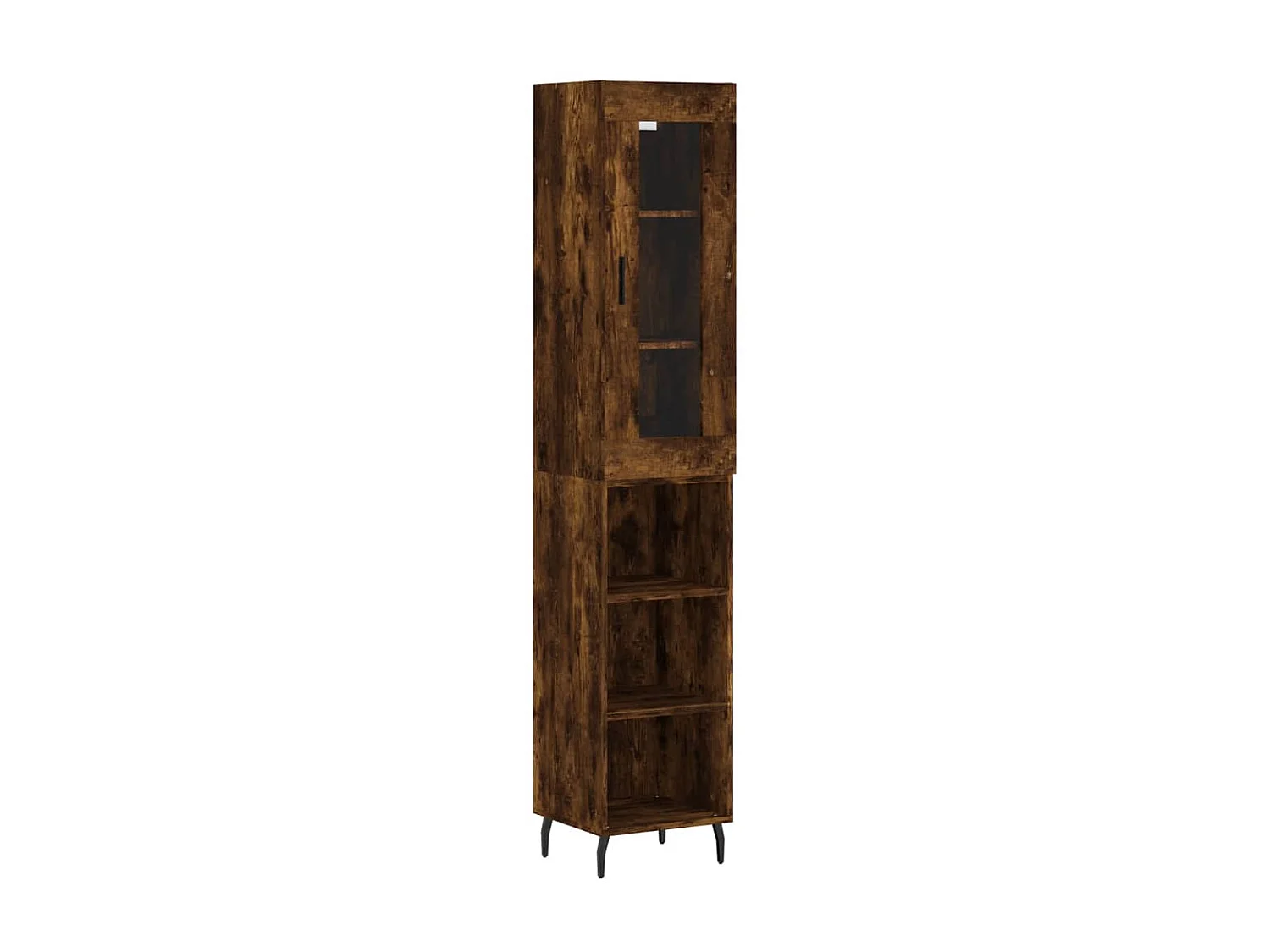 Highboard,Kommode Räuchereiche 34,5x34x180 cm Holzwerkstoff -gkd86804