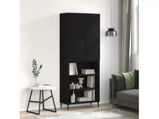 Kauf Unique Highboard,Kommode Schwarz 69,5x34x180 cm Holzwerkstoff -gkd393925