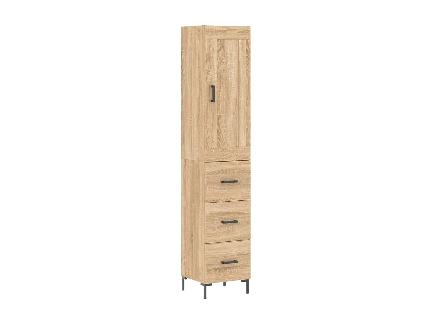 Buffet haut Chêne sonoma 34,5x34x180 cm Bois d'ingénierie QWE20102