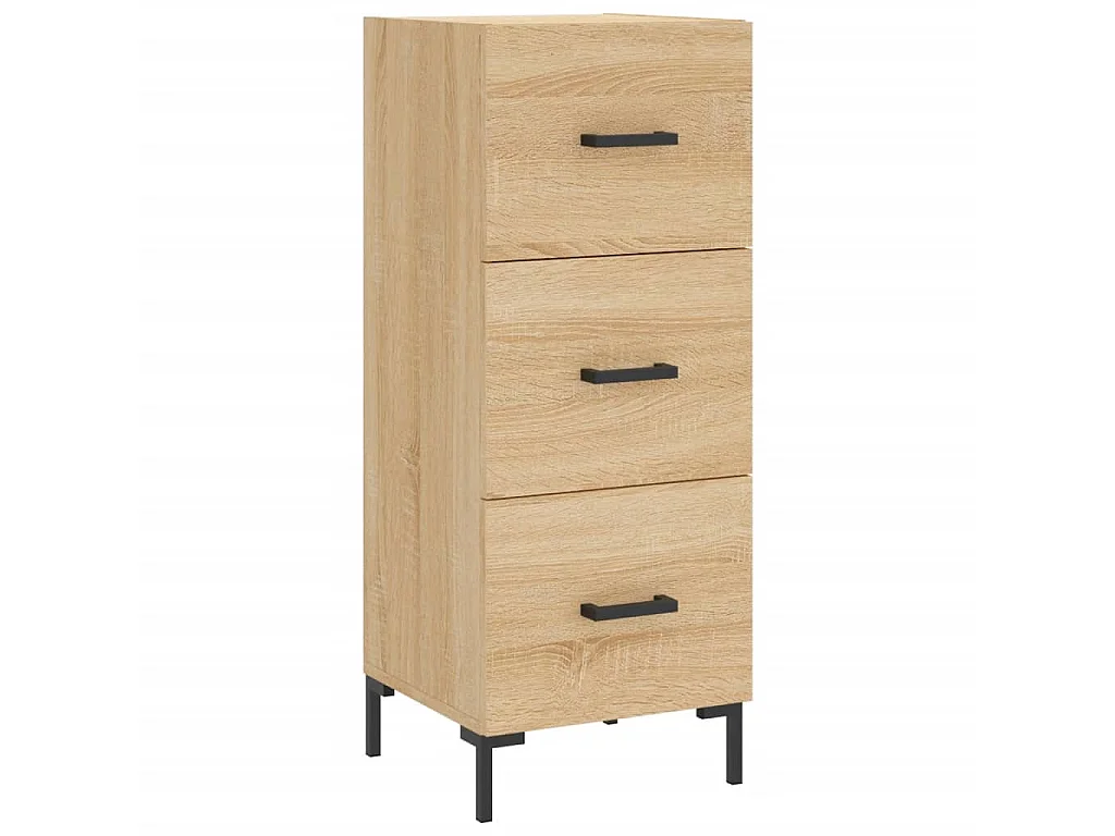 Buffet haut Chêne sonoma 34,5x34x180 cm Bois d'ingénierie QWE20102