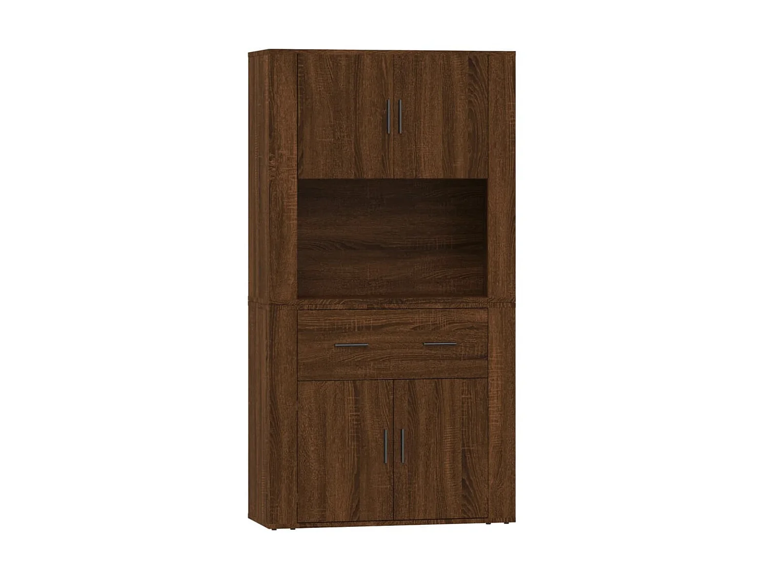 Aparador alto madera contrachapada marrón roble ES79482