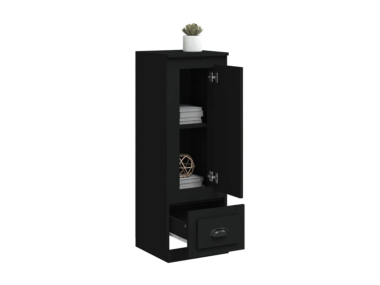 Highboard,Kommode Schwarz 36x35,5x103,5 cm Holzwerkstoff -gkd193838