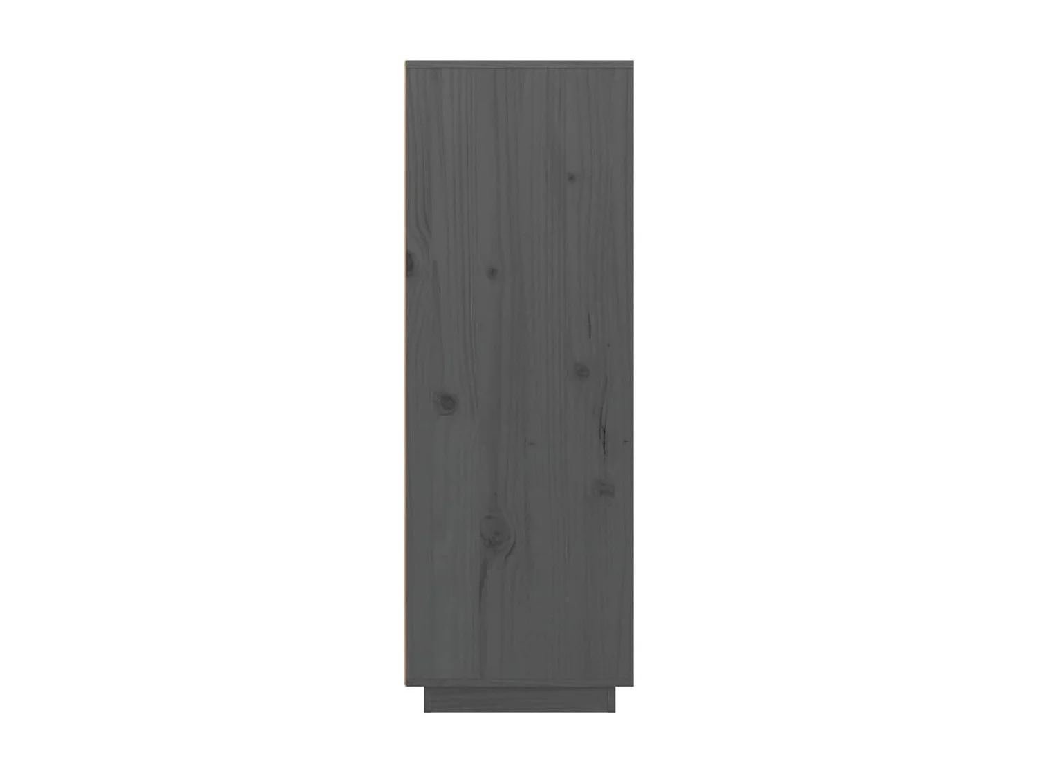 Highboard,Kommode Grau 60x40x116,5 cm Massivholz Kiefer -gkd222838
