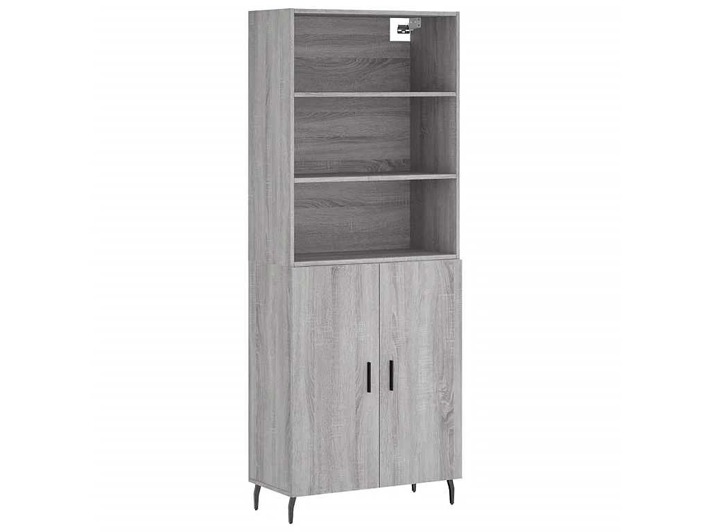 Highboard,Kommode Grau Sonoma 69,5x34x180 cm Holzwerkstoff -gkd514127