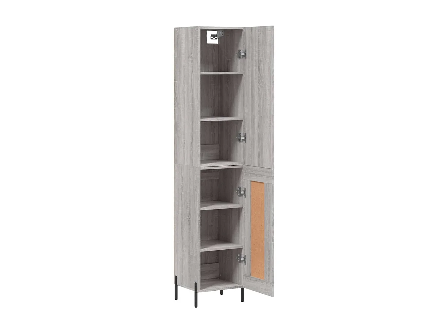 Buffet haut Sonoma gris 34,5x34x180 cm Bois d'ingénierie QWE55612