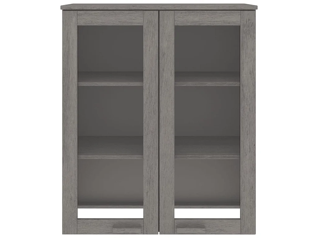 Opzetkast HAMAR 85x35x100 cm massief grenenhout lichtgrijs NL817044